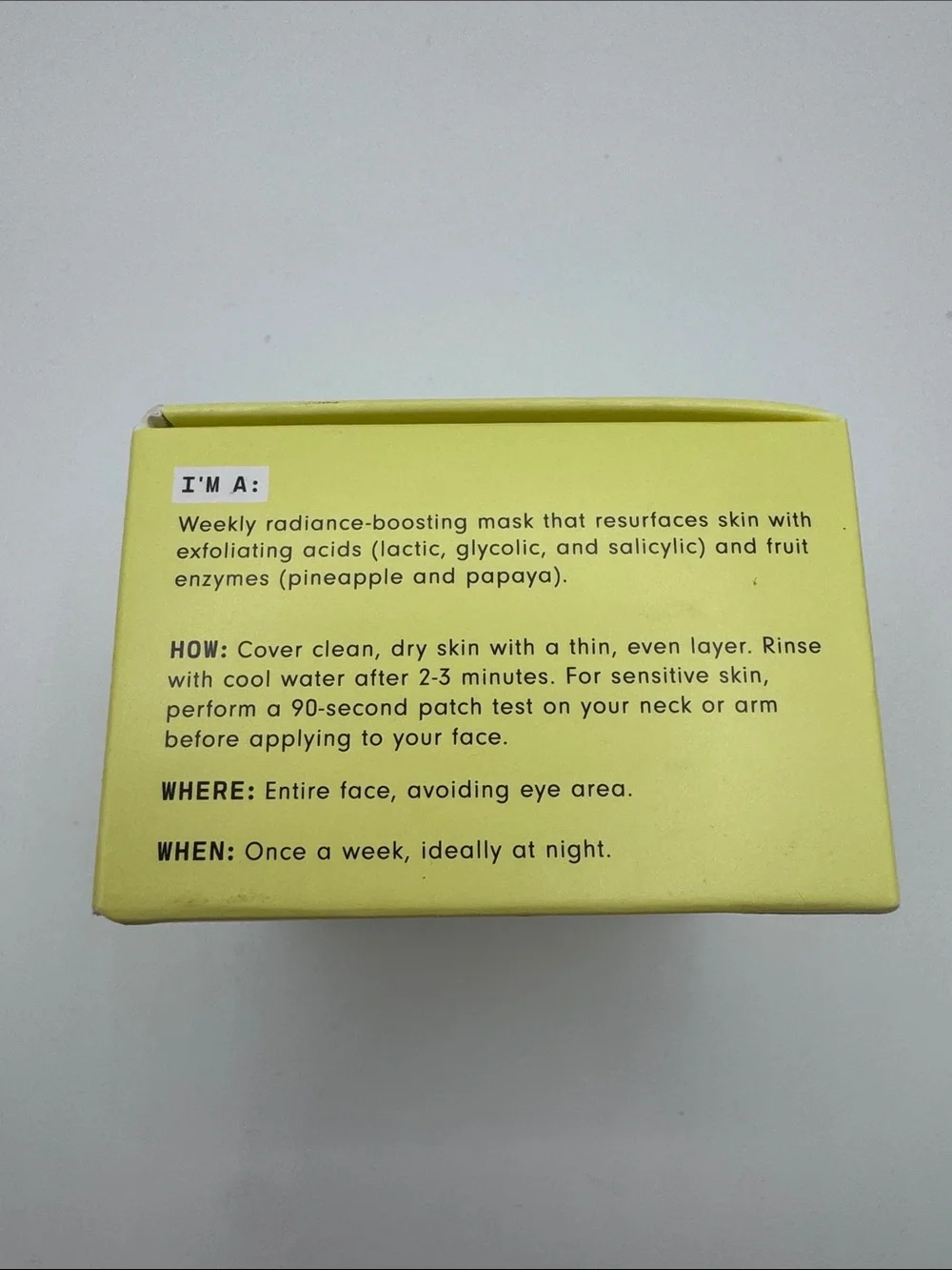 Versed Instant Resurfacing Mask - Yellow